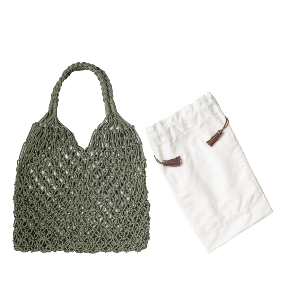 🌟HOST Pick🌟 LEATHER Crochet Store Macrame Tote - Picture 3 of 4